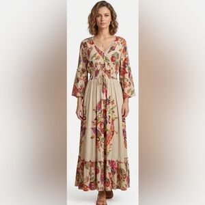 {Anthropologie} Me 2 Magic Paisley Boho Chic Maxi Dress